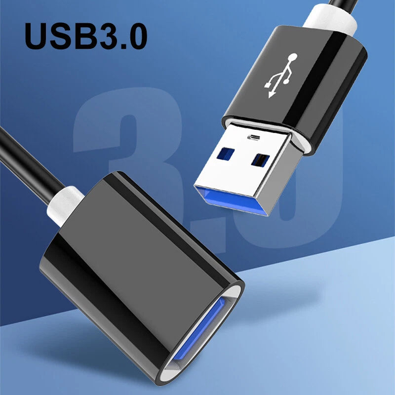 USB 3.0 Male to Female Extension Cable High-Speed Data Transfer For Webcam, USB Keyboard, Mouse, Flash Drive, Hard Drive, VR, Xbox USB 3.0 Male to Female Extension Cable High-Speed Data Transfer For Webcam, USB Keyboard, Mouse, Flash Drive, Hard Drive, VR, Xbox